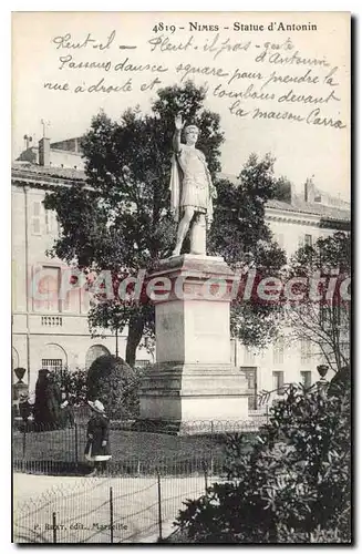 Ansichtskarte AK Nimes Statue D'Antonin