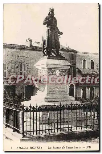 Cartes postales Aigues Mortes La Statue De Saint Louis