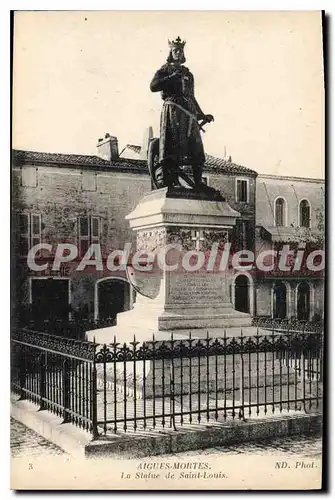 Cartes postales Aigues Mortes La Statue De Saint Louis