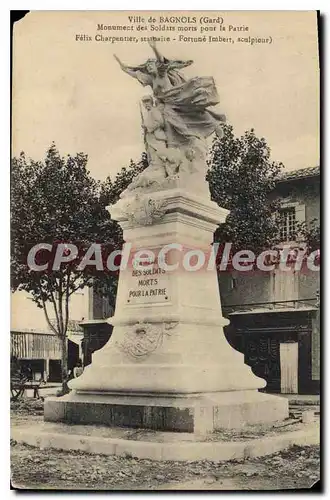 Cartes postales Bagnols Monument Des Soldats Morts