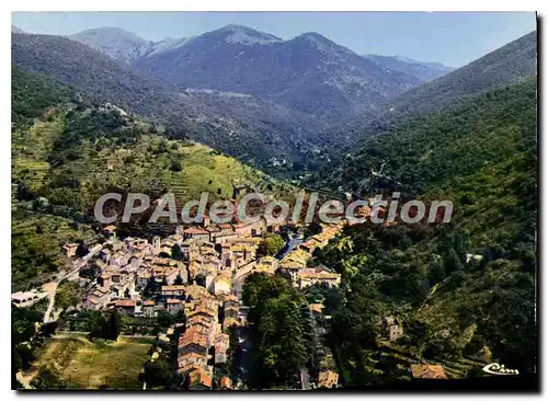 Moderne Karte Valleraugue Vue Generale Aerienne