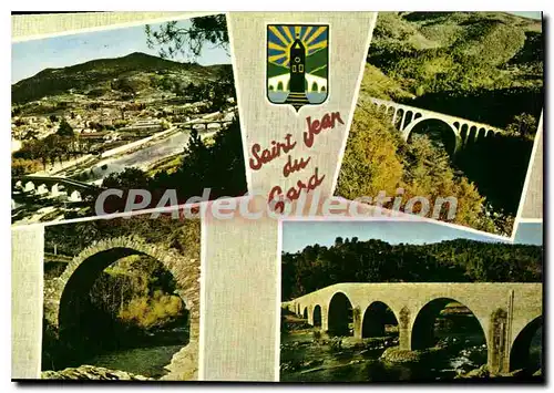 Cartes postales moderne Saint Jean Du Gard Vue Generale Pont Des Abarines