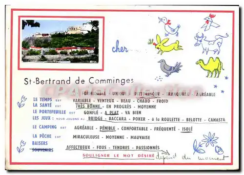 Cartes postales moderne St Bertrand de Comminges Variable Venteux Beau Chaud Froid