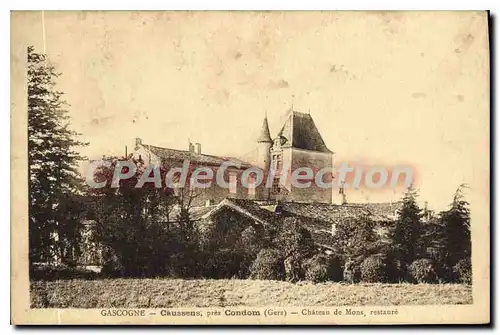 Cartes postales Gascogne Caussens pres Condom Chateau de Mons Restaur�