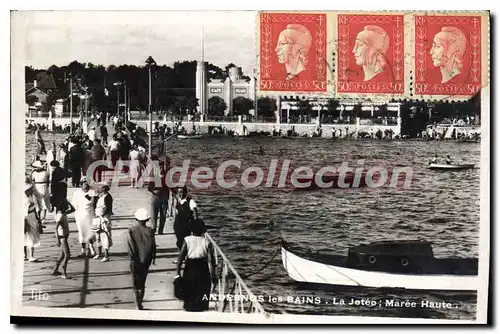 Cartes postales Andernes les Bains La Jetee Maree Haute