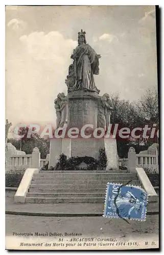 Cartes postales Arcachon Monument des Morts pour la Patrie