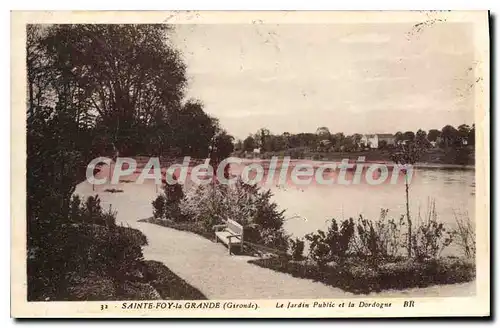 Cartes postales Ste Foy La Grande Le Jardin Public et la Dordogne