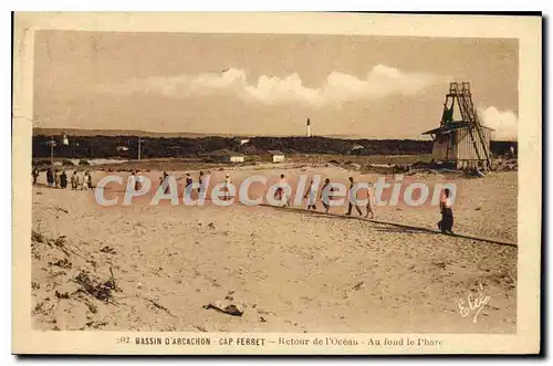 Ansichtskarte AK Bassin d'Arcachon Cap Ferret Retour de I'Ocean Au fond le Phare