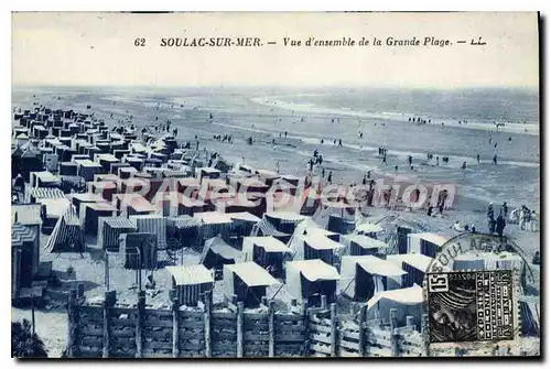 Cartes postales Soulac sur Mer Vue d'ensemble de la Grande Plage