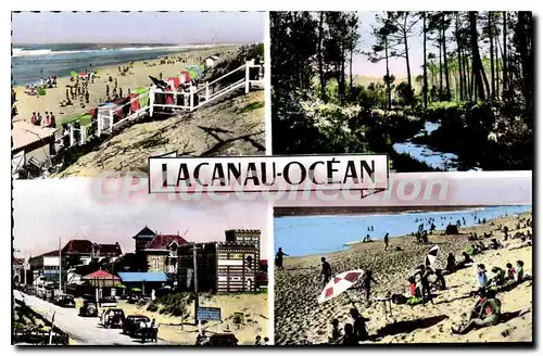 Cartes postales Lacanau Ocean Descente vers la plage Ruisseau dans la Foret La Casino Bain de Soleil