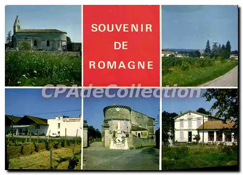 Cartes postales moderne Romagne Divers Aspects Vue Generale Cave Cooperative L'Eglise Ecoles Mairie