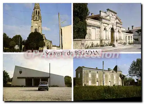 Cartes postales moderne Begadan Le monument aux morts l'Eglise