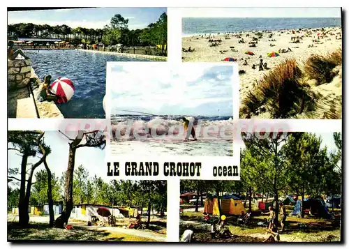 Moderne Karte Le Grand Crohot Ocean Camping International Lege La Piscine dans les pins la Plage peche au lan