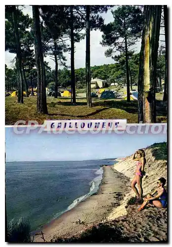 Cartes postales moderne Bassin D'Arcachon Gaillouneys Le Camping La Plage de Pilat Plage