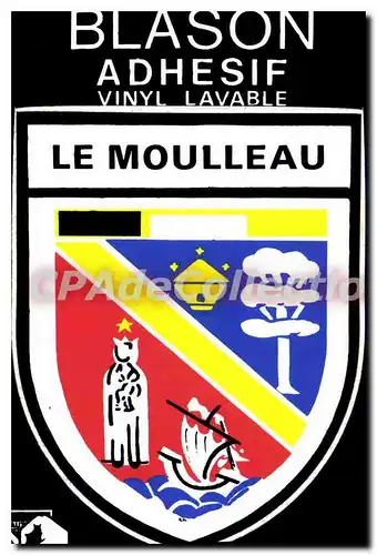 Cartes postales moderne Blason Adhesif Vinyl Lavable Le Moulleau