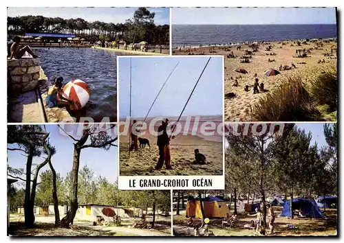 Cartes postales moderne Le Grand Crohot Ocean Camping International Lege La Piscine dans les Pins La Plage Peche au lan