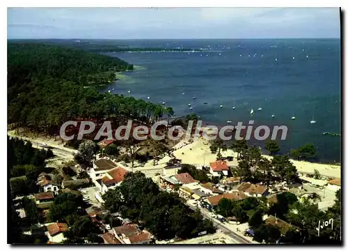 Cartes postales moderne Maubuisson Vue aerienne Au fond la Base de Bombannes