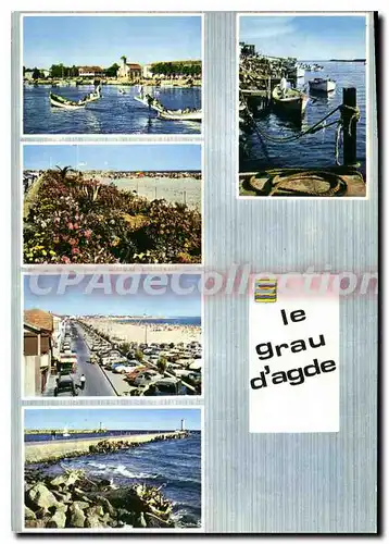Moderne Karte Le Cap D'Agde Le Grau D'Agde joutes