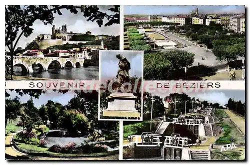 Ansichtskarte AK Beziers Le Pont Vieux Et St Nazaire Place De La Citadelle