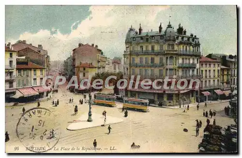 Cartes postales Beziers La Place De La Republique