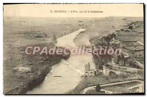 Cartes postales Beziers L'Orb Vue De La Cathedrale