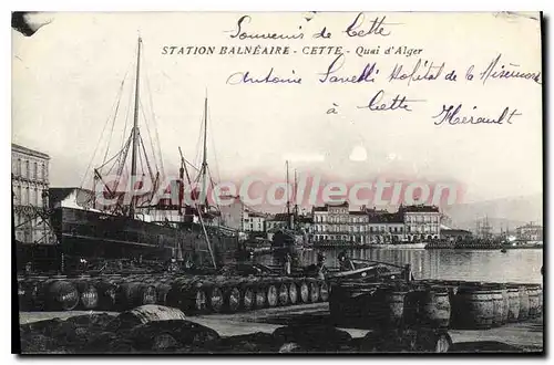 Cartes postales Station Balneaire Cette Quai D'Alger SETE