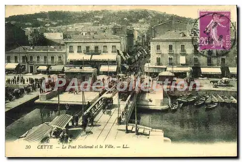 Ansichtskarte AK Cette Le Pont National Et La Ville SETE