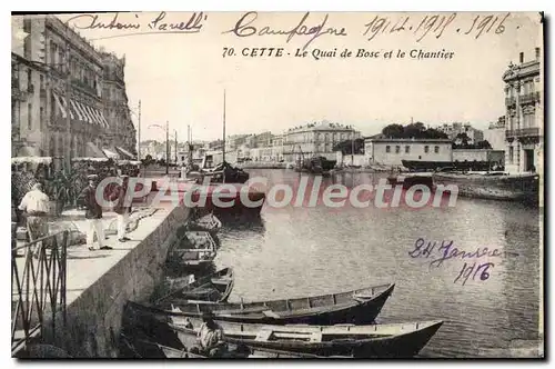 Cartes postales Cette SETE Le Quai De Bosc Et Le Chantier