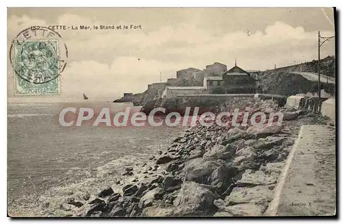 Cartes postales Cette La Mer Le Stand Et Le Fort