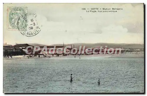 Cartes postales Cette Station Balneaire La Plage Vue Panoramique