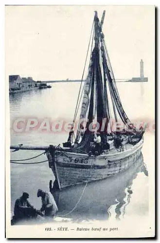 Cartes postales Sete Bateau Boeuf Au Port