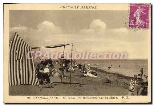 Cartes postales Valras Plage Le Repos Des Baigneurs Sur La Plage