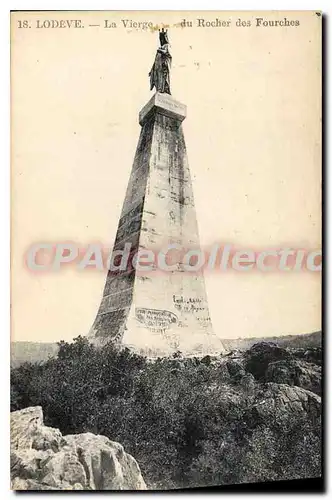 Cartes postales Lodeve La Vierge Du Rocher Des Fourches