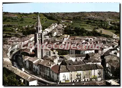 Moderne Karte Montagnac Vue a�rienne Centre L'Eglise Et Route De Meze