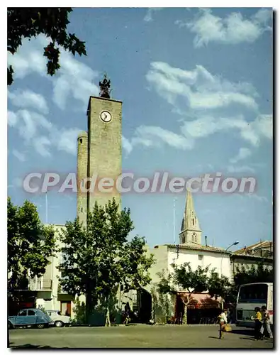 Moderne Karte Saint Andre De Sangonis La Place la Tour De I'Horloge