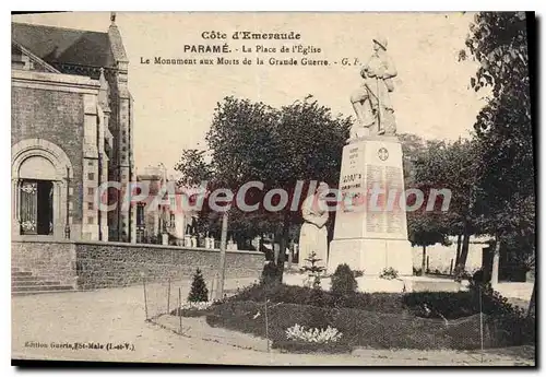 Ansichtskarte AK Parame La Place De I'Eglise Le Monument