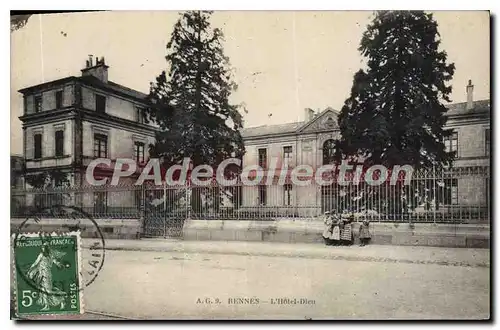 Ansichtskarte AK Rennes L'Hotel Dieu