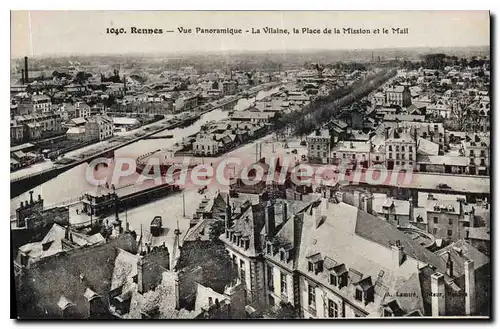 Ansichtskarte AK Rennes Vue Generale La Vilaine La Place De La Mission Et Le Mail