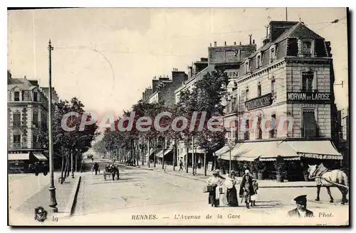 Ansichtskarte AK Rennes L'Avenue De La Gare