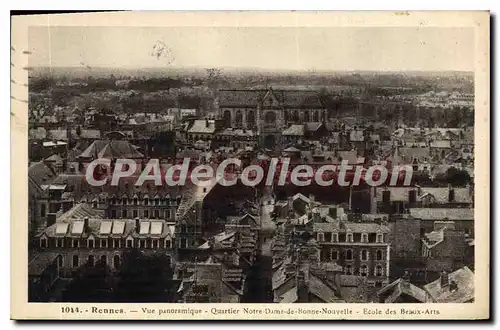 Cartes postales Rennes Vue Panoramique Quartier Notre Dame �cole des beaux-arts