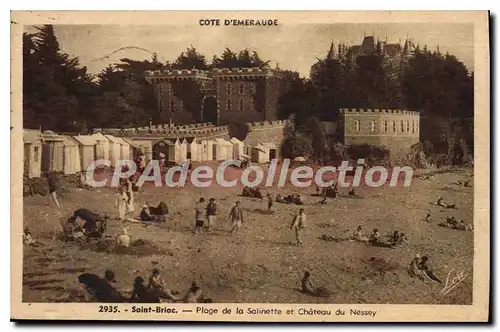 Ansichtskarte AK Saint Briac Plage De La Salinette Et Chateau Du Nessey