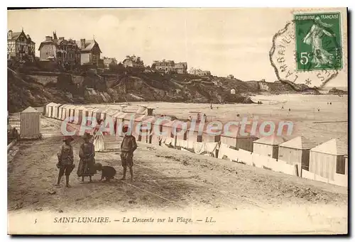 Cartes postales Saint Lunaire La Descente Sur La Plage