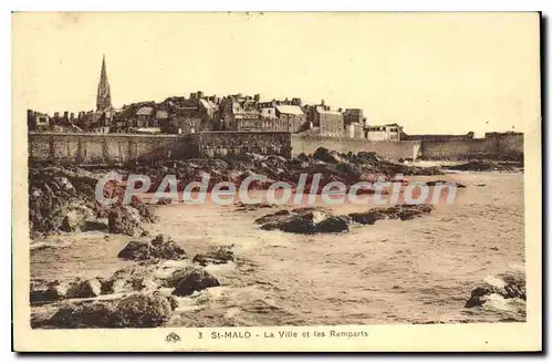 Cartes postales Saint Malo La Ville Et Les Remparts