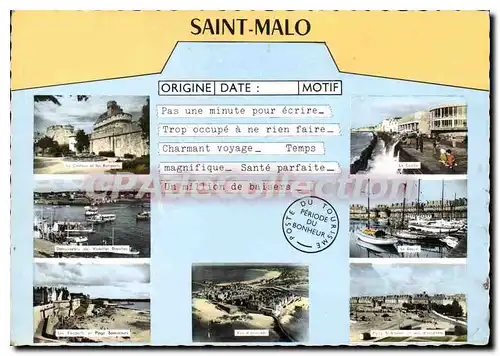 Cartes postales moderne Saint Malo Pas Une Minute Pour Ecrire