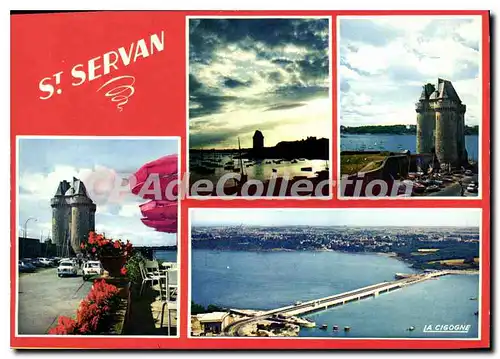 Cartes postales moderne Saint Servan Le Tour Solidor Et Le Barrage De La Rance