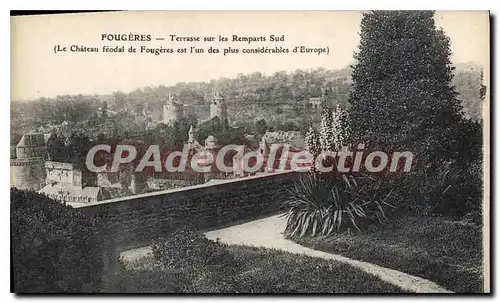 Cartes postales Fougeres Terrasse Sur Les Remparts Sud