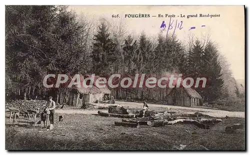 Cartes postales Fougeres En Foret Le Grand Rond Point