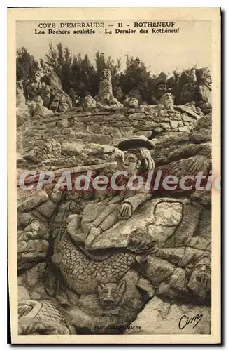 Cartes postales Rotheneuf Les Rochers Sculptes Le Dernier Des Rhoth�neuf