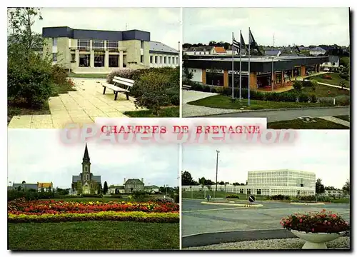 Cartes postales moderne Chartres De Bretagne La Mairine L'Eglise Le Coll�ge