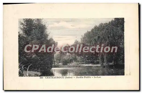 Ansichtskarte AK Chateauroux Jardin Public Le Lac